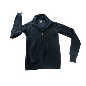 Nike Track Jacket Womens XS Black Dri Fit Long Sleeve Outdoor Logo Full‎ Zipper